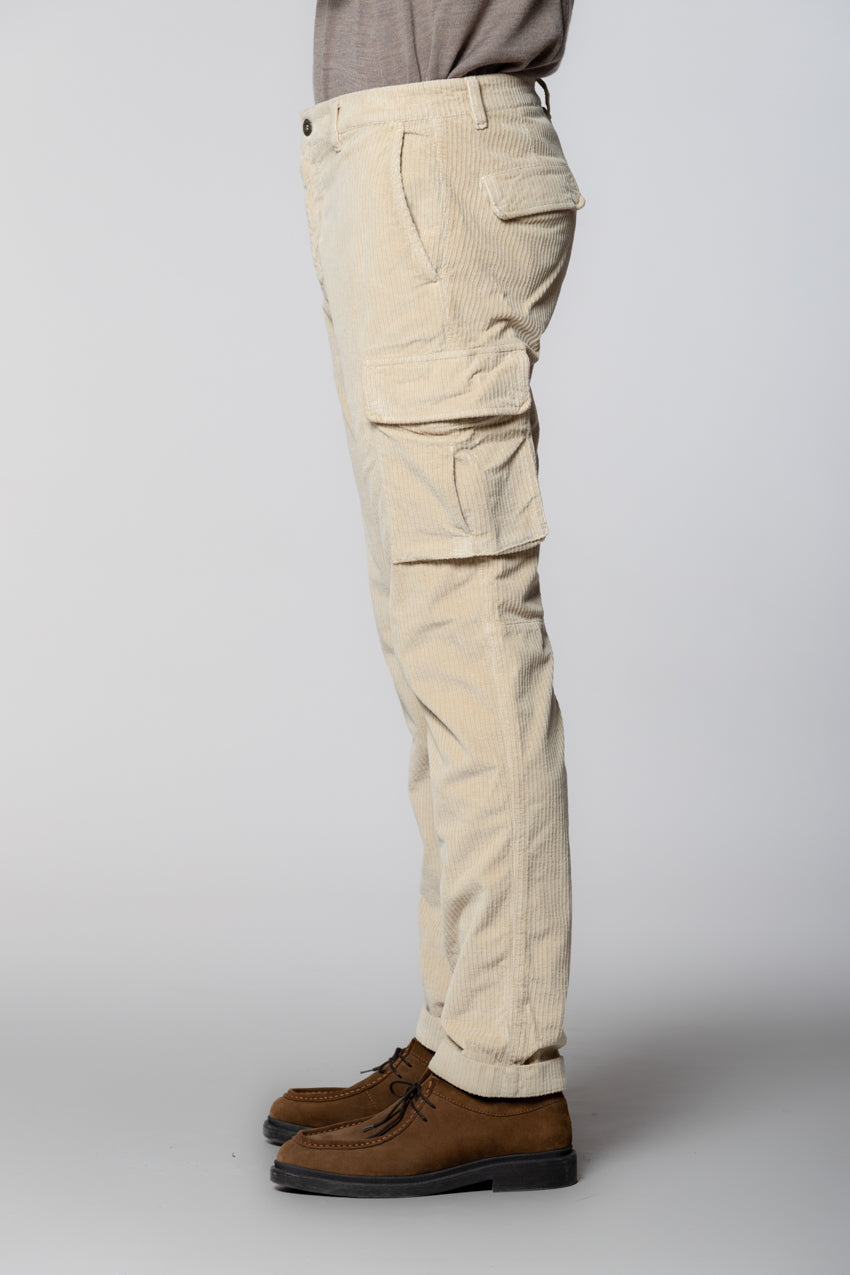 Chile pantalone cargo in velluto costa francia regular fit