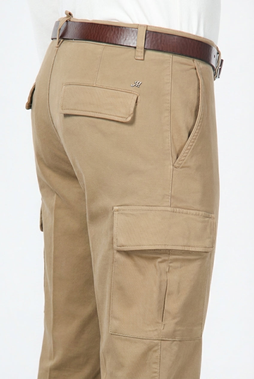  Chile Cargo-Hose Herren aus Stretch-Baumwolle mit Diagonalstruktur, Regular Fit