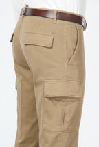  Chile Cargo-Hose Herren aus Stretch-Baumwolle mit Diagonalstruktur, Regular Fit