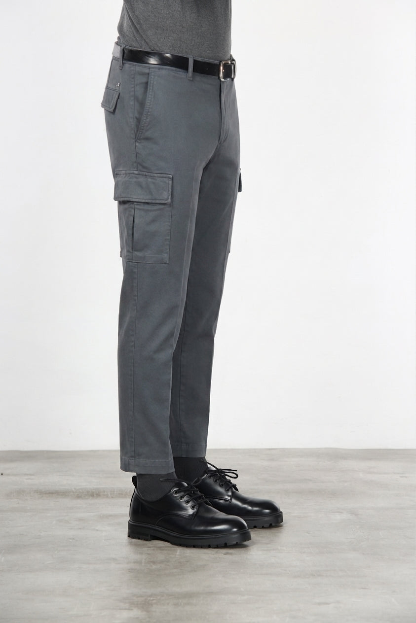 Chile Cargo-Hose Herren aus Stretch-Baumwolle mit Diagonalstruktur, Regular Fit