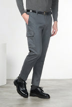 Chile Cargo-Hose Herren aus Stretch-Baumwolle mit Diagonalstruktur, Regular Fit