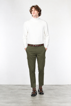 Chile Men's Cargo Pants in Stretch Cotton Diagonal Weave Regular Fit