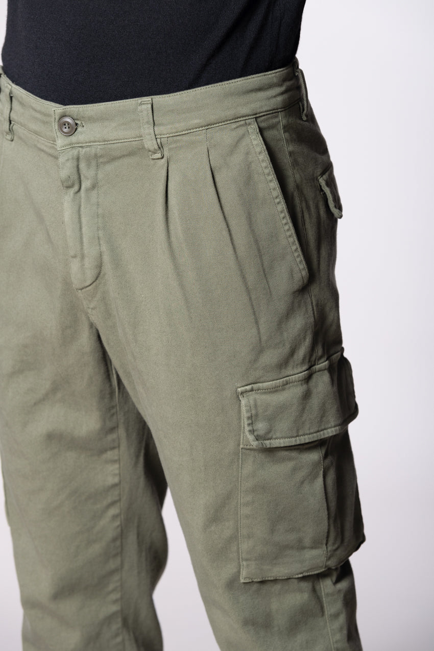 Chile 2 Pinces pantalone cargo in bull regular fit