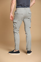 Chile Men's cargo pants in lightweight Pima cotton twill special washing  Extra-Slim Fit