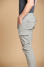 Chile Men's cargo pants in lightweight Pima cotton twill special washing  Extra-Slim Fit