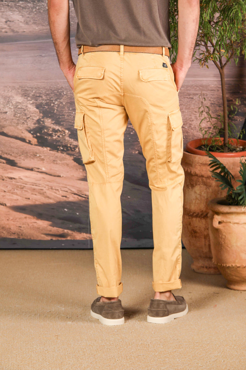Chile pantalon cargo homme en sergé de coton pima léger special washing  Extra-slim fit