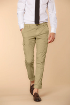 Chile  pantalone cargo uomo in twill di cotone pima leggero special washing  extra slim fit