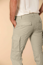 Chile Men's cargo pants in lightweight pima cotton twill special washing  Extra-Slim Fit