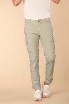 Chile Men's cargo pants in lightweight pima cotton twill special washing  Extra-Slim Fit