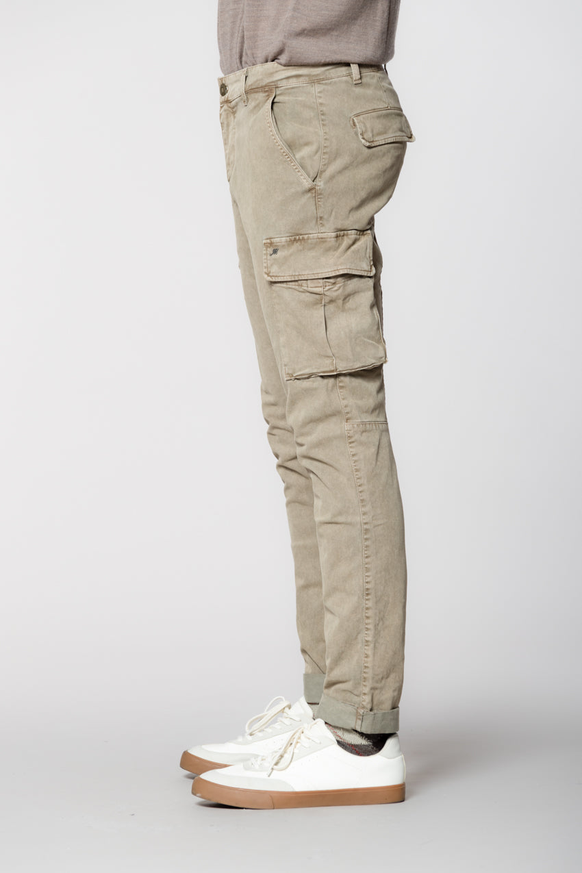 Chile Herren-Cargohose aus Gabardine mit Spezialwäsche extra slim fit
