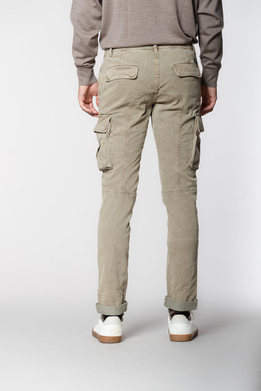 Chile Herren-Cargohose aus Gabardine mit Spezialwäsche extra slim fit