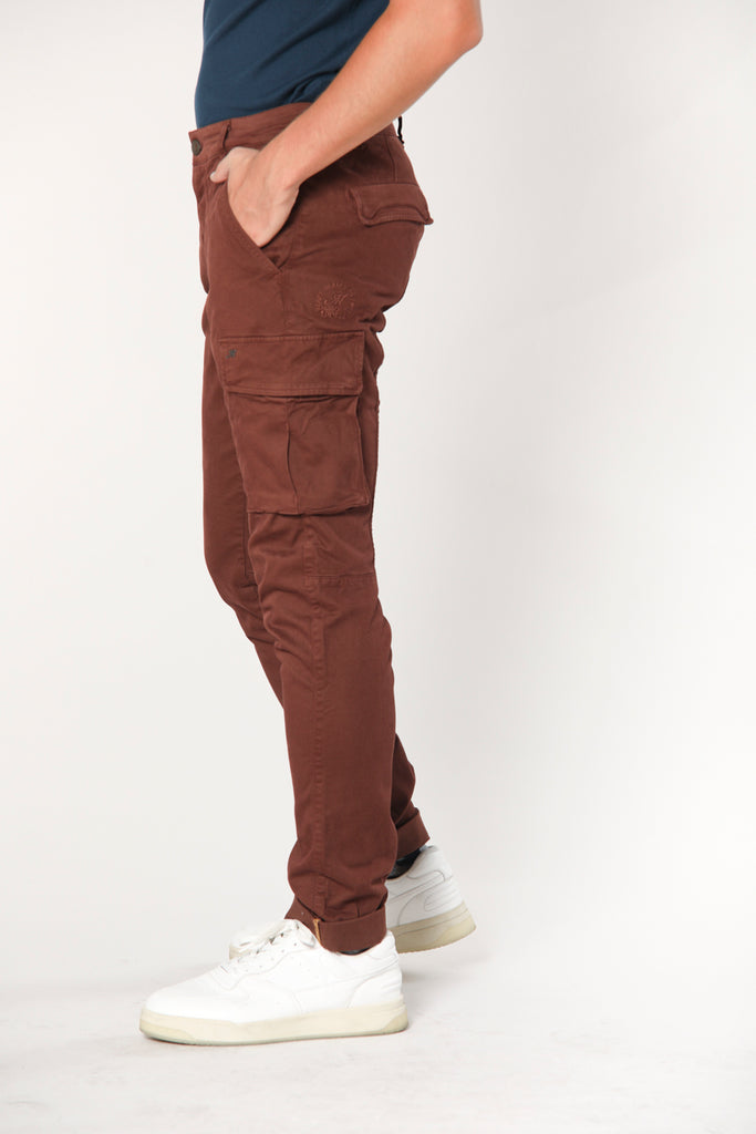 Chile man cargo pant in gabardine extra slim ①