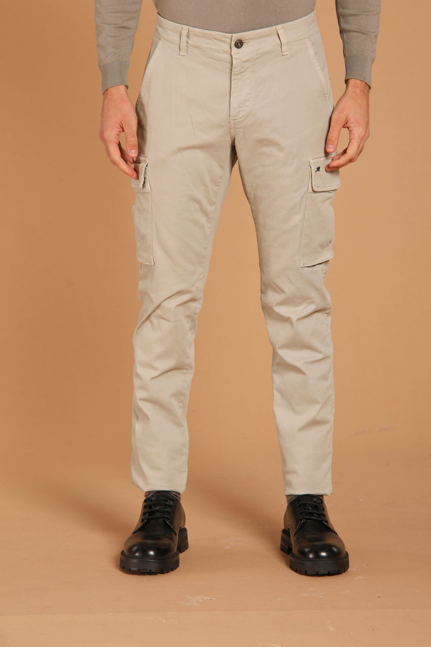 Chile men's cargo pants in gabardine extra slim fit ①