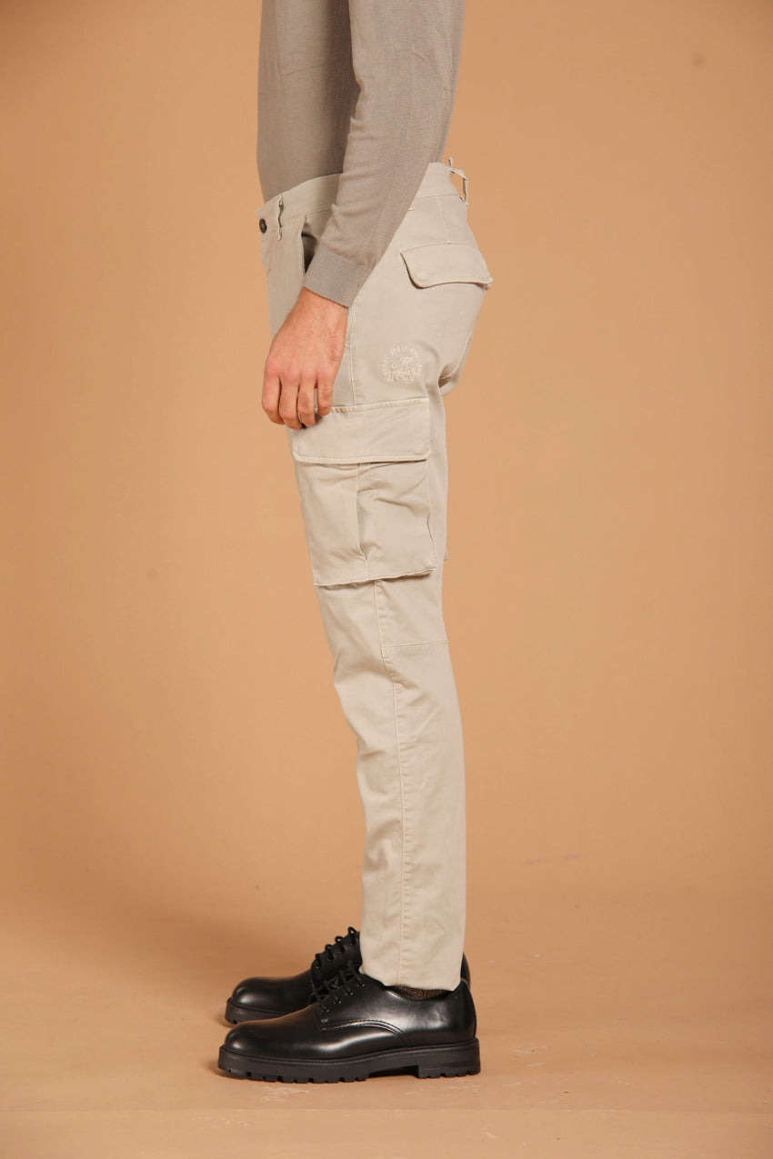 Chile men's cargo pants in gabardine extra slim fit ①