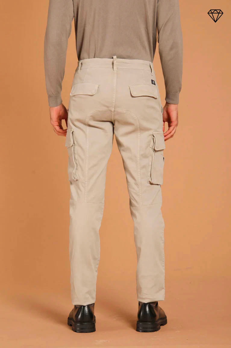 Chile pantalone cargo uomo in gabardina extra slim fit ①