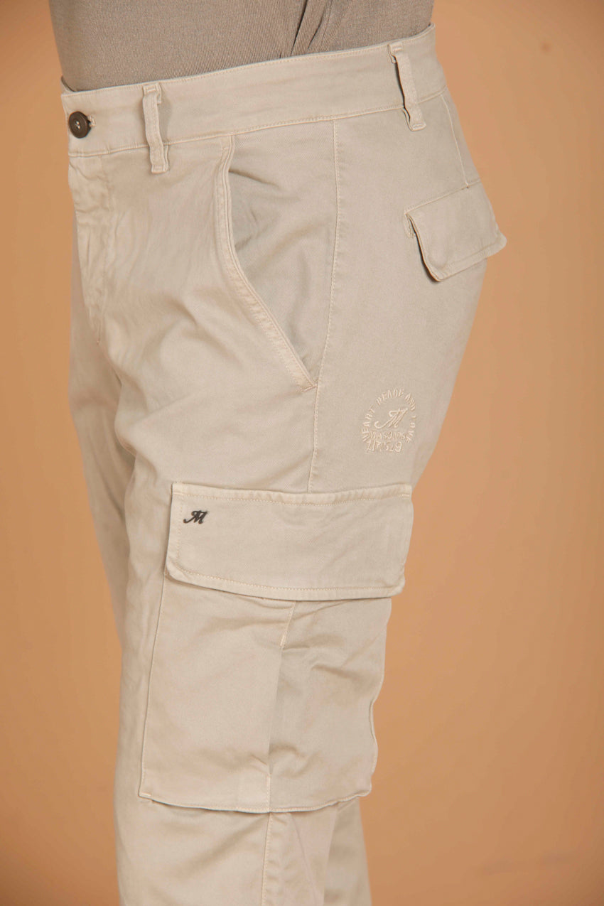 Chile men's cargo pants in gabardine extra slim fit ①