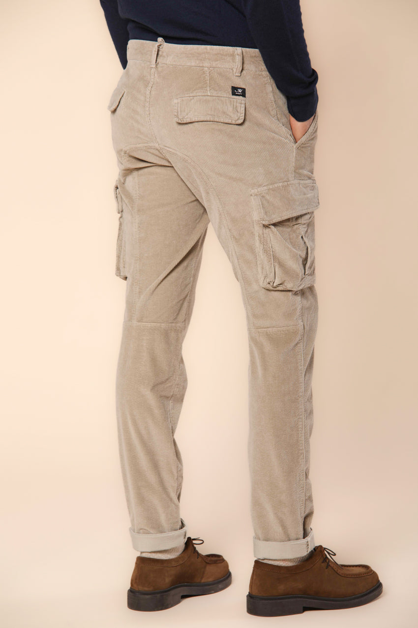 Chile Herren Cargohose aus Samt 500 streifen extra slim Fit