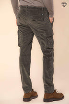 Foto 3 Chile pantalone cargo uomo in velluto 500 righe extra slim fit ①