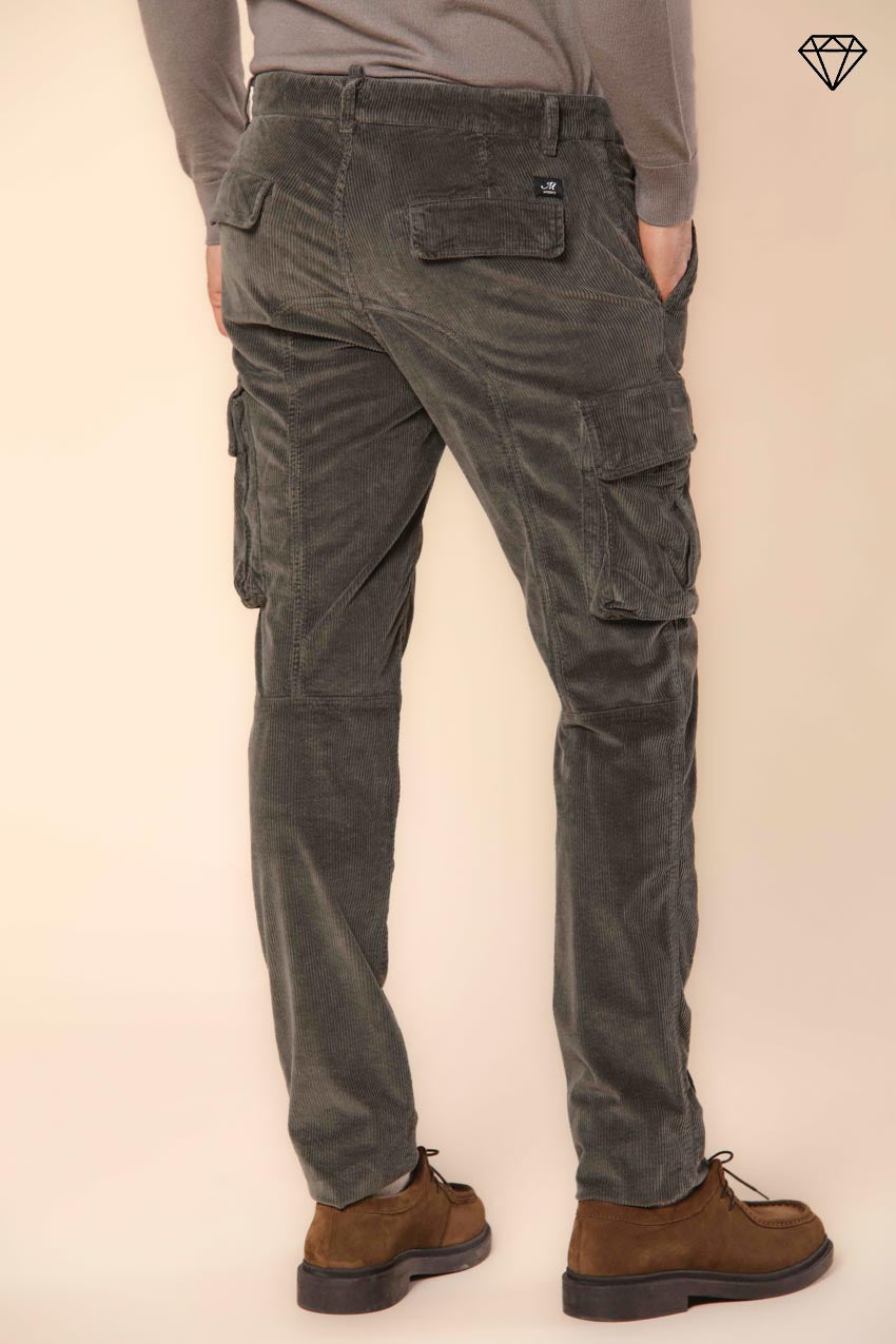 Foto 3 Chile pantalone cargo uomo in velluto 500 righe extra slim fit ①