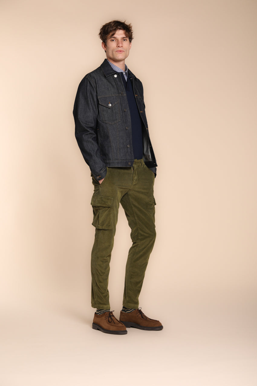 Chile pantalon cargo homme en velours 500 côtes extra slim fit ①