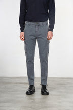 Chile men's cargo pants in stretch gabardine, extra slim fit ①