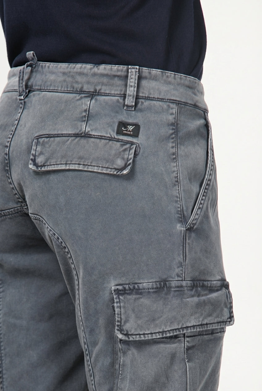 Chile men's cargo pants in stretch gabardine, extra slim fit ①