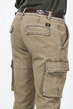 Chile men’s cargo pants in stretch gabardine, extra slim fit ①