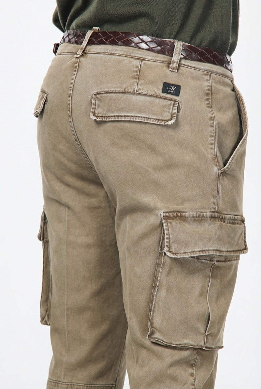 Chile men’s cargo pants in stretch gabardine, extra slim fit ①
