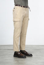 Chile men’s cargo pants in stretch gabardine, extra slim fit ①