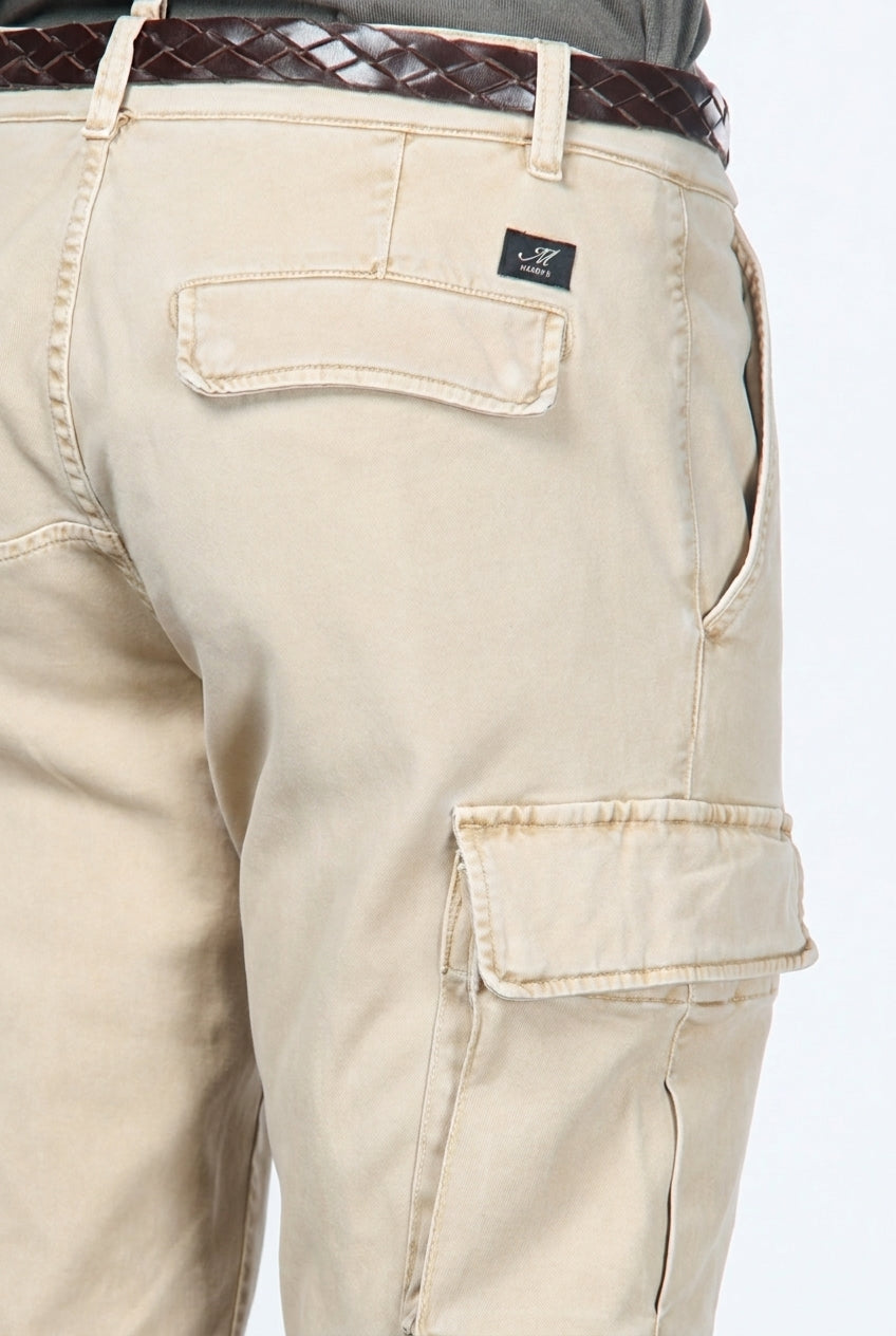 Chile men’s cargo pants in stretch gabardine, extra slim fit ①