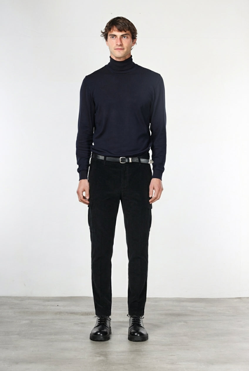 Chile 1 Pinces men’s cargo pants in 500-wale velvet with extra slim fit ①