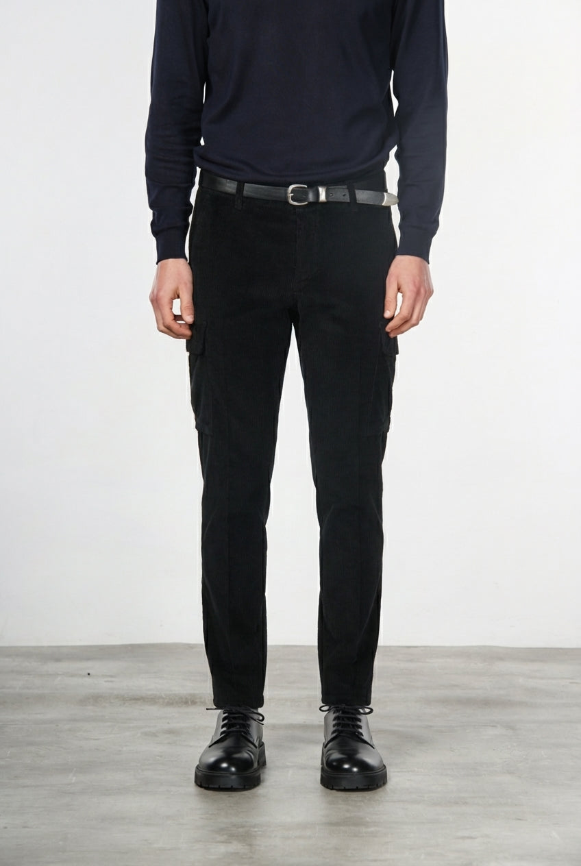 Chile 1 Pinces men’s cargo pants in 500-wale velvet with extra slim fit ①