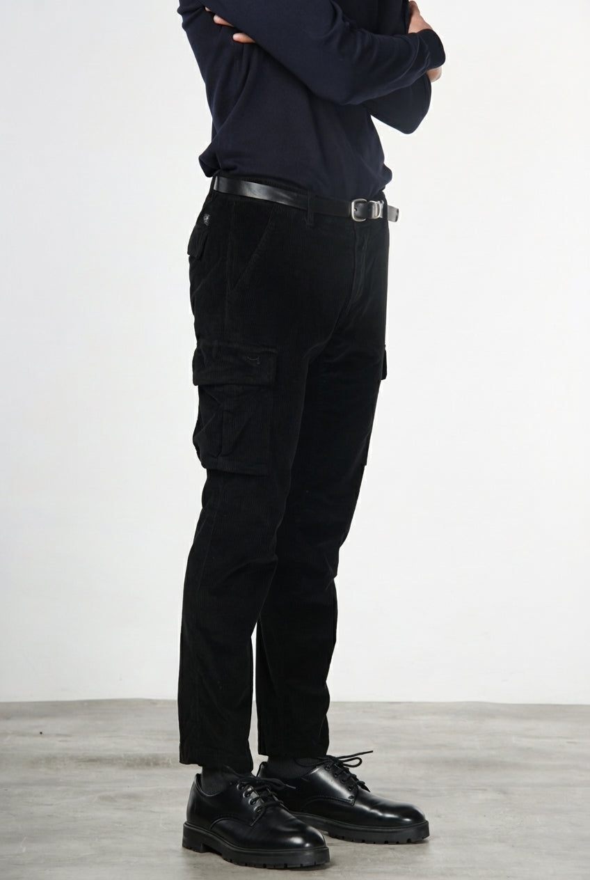 Chile 1 Pinces men’s cargo pants in 500-wale velvet with extra slim fit ①