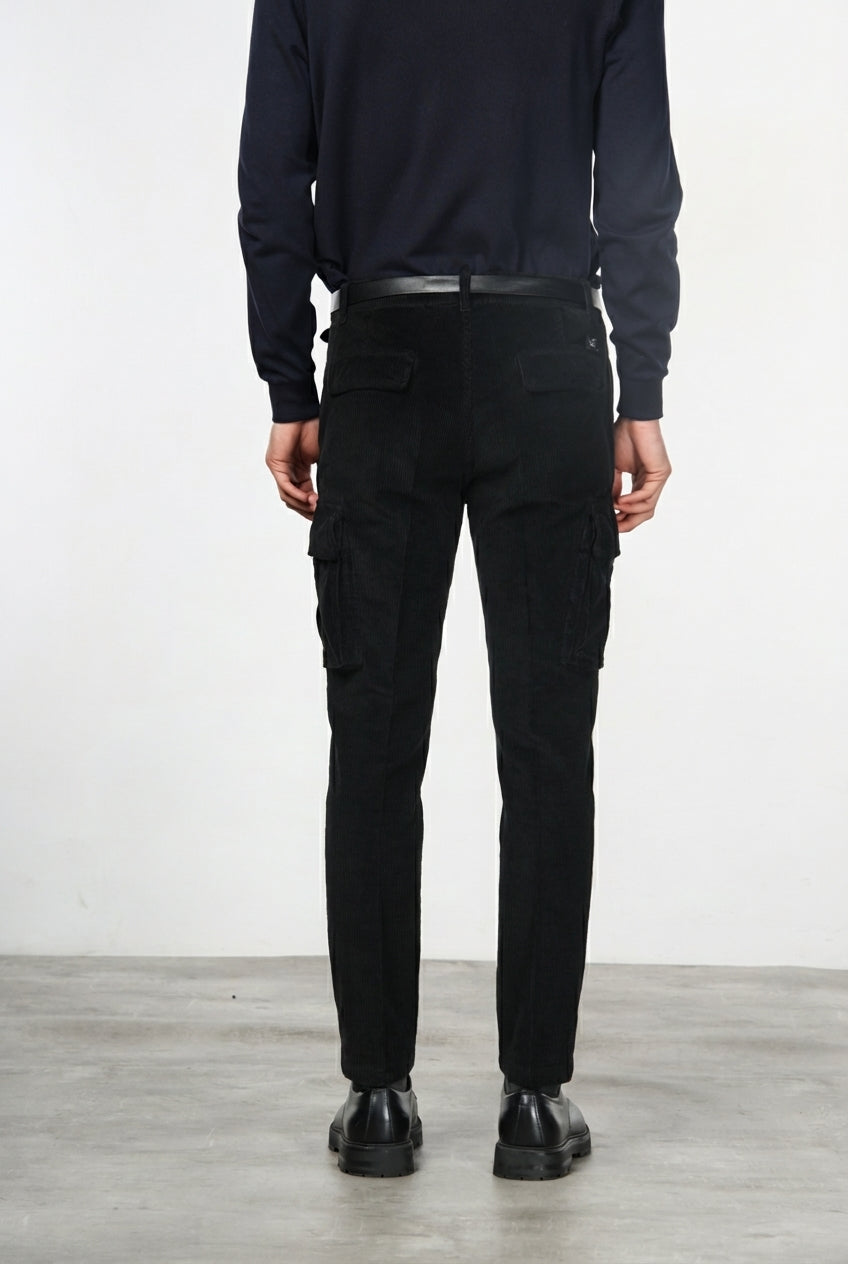 Chile 1 Pinces men’s cargo pants in 500-wale velvet with extra slim fit ①