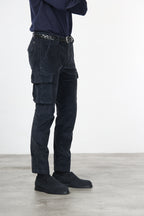 Chile pantalone cargo uomo in velluto 500 righe extra slim fit ①