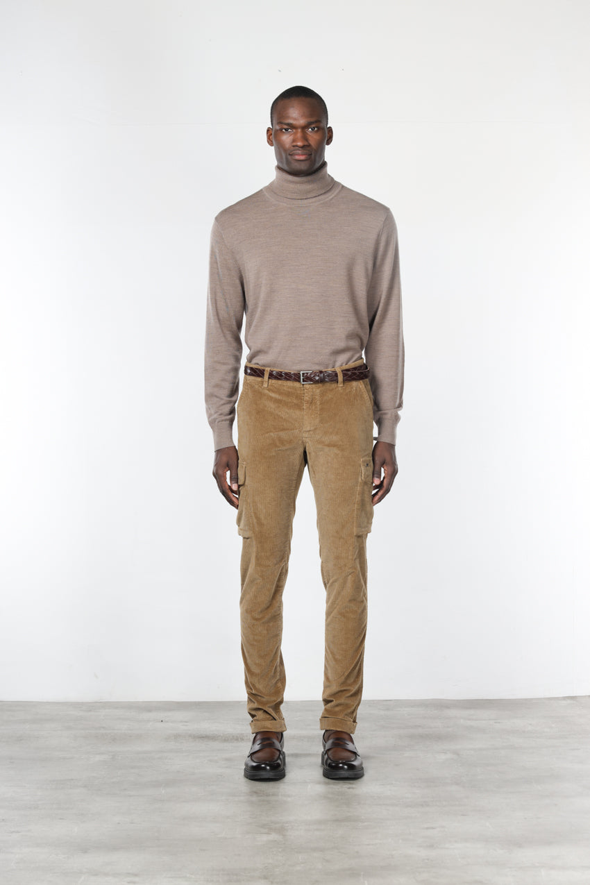 Chile men's cargo trousers/pants in 500-wale corduroy, extra slim fit ①