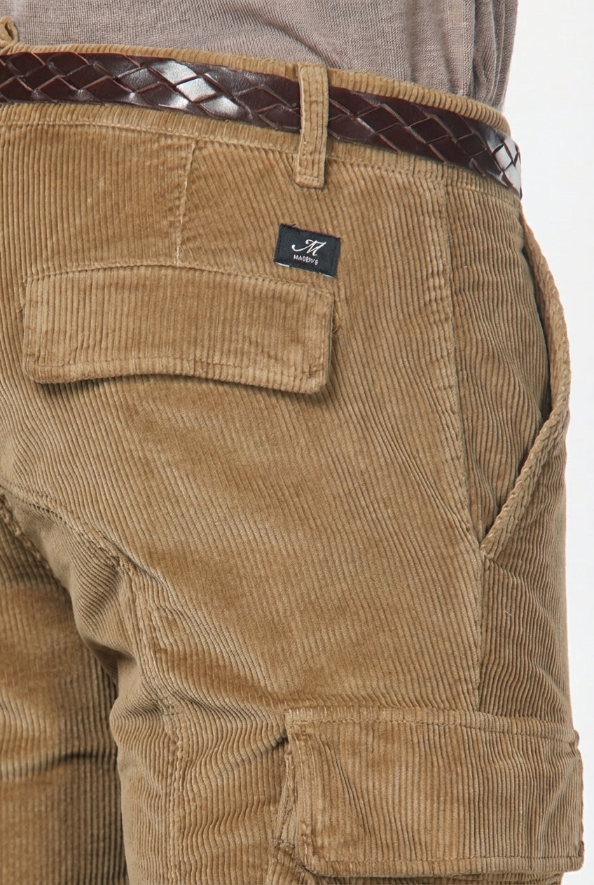 Chile men's cargo trousers/pants in 500-wale corduroy, extra slim fit ①