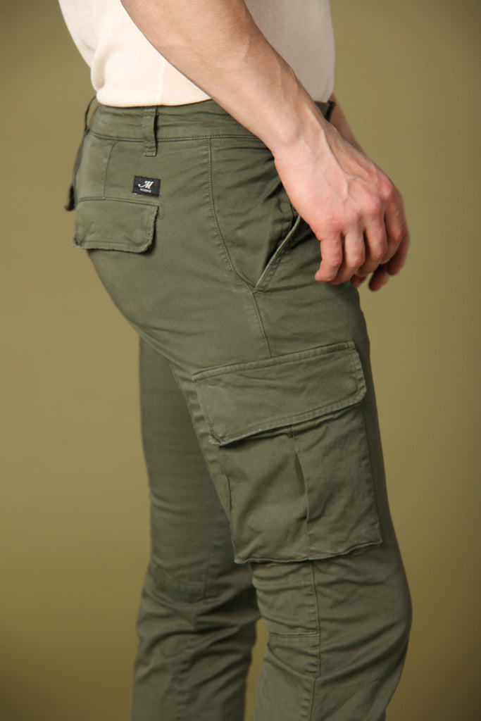 Image 3 of men's Chile model cargo pants in green, extra slim fit by Mason's