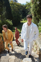 Chile Men's cargo pants in stretch satin Extra Slim Fit ①