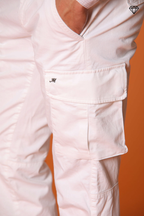 Chile Men's cargo pants in stretch satin Extra Slim Fit ①