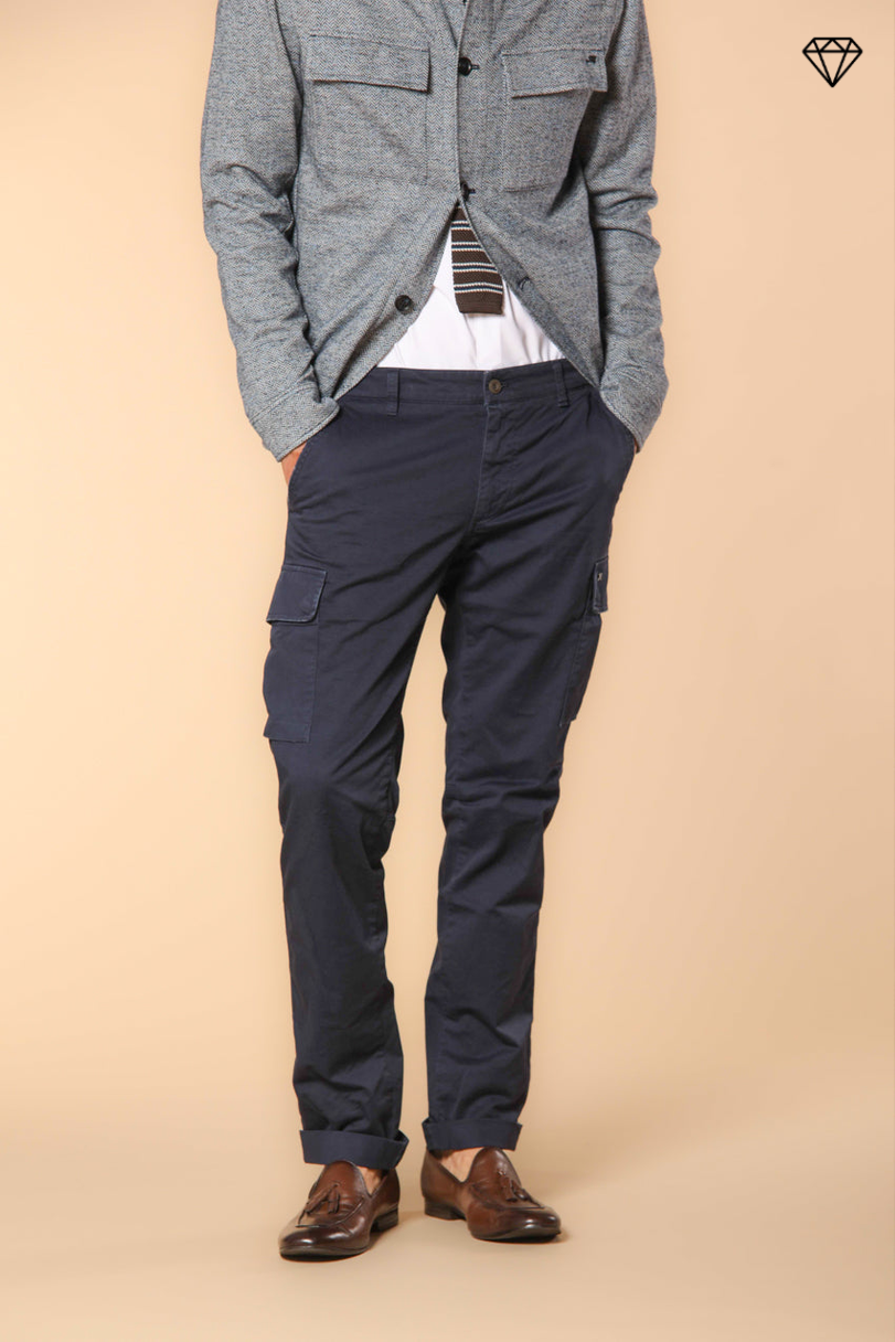 Immagine 3 di Chile pantalone cargo uomo in raso stretch extra slim fit di Mason's