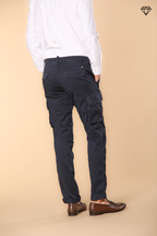 Chile Men's cargo pants in stretch satin Extra Slim Fit ①
