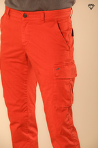 Chile Men's cargo pants in stretch satin Extra Slim Fit ①
