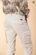 Chile Men's cargo pants in stretch satin Extra Slim Fit ①