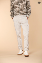 Chile Men's cargo pants in stretch satin Extra Slim Fit ①