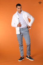 Chile Men's cargo pants in stretch satin Extra Slim Fit ①