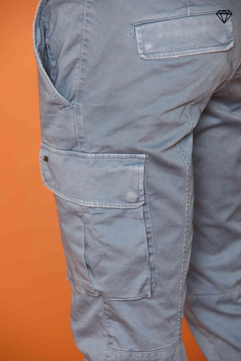 Chile Men's cargo pants in stretch satin Extra Slim Fit ①