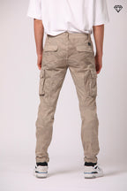 Chile Men's cargo pants in cotton with camouflage print Extra-Slim Fit ①