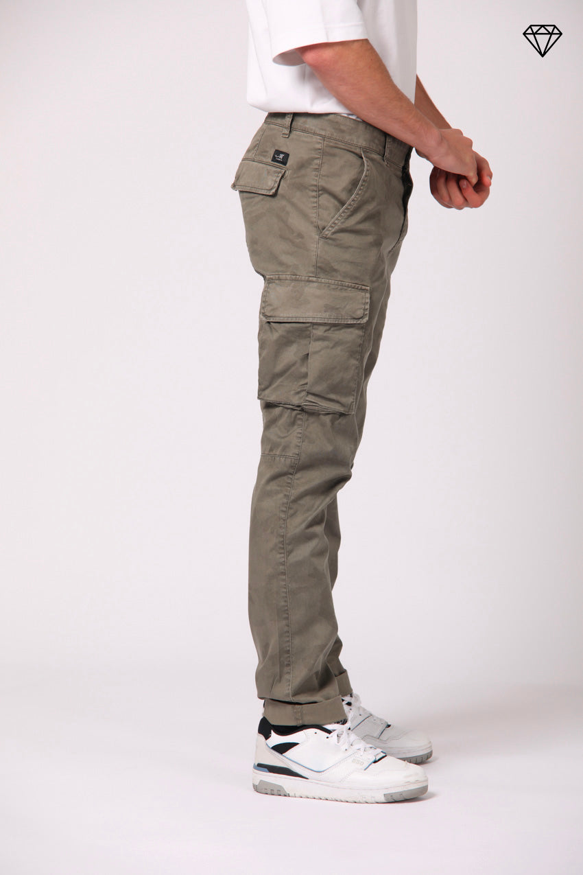 Chile Men's cargo pants in cotton with sand camouflage print Extra-Slim fit ①