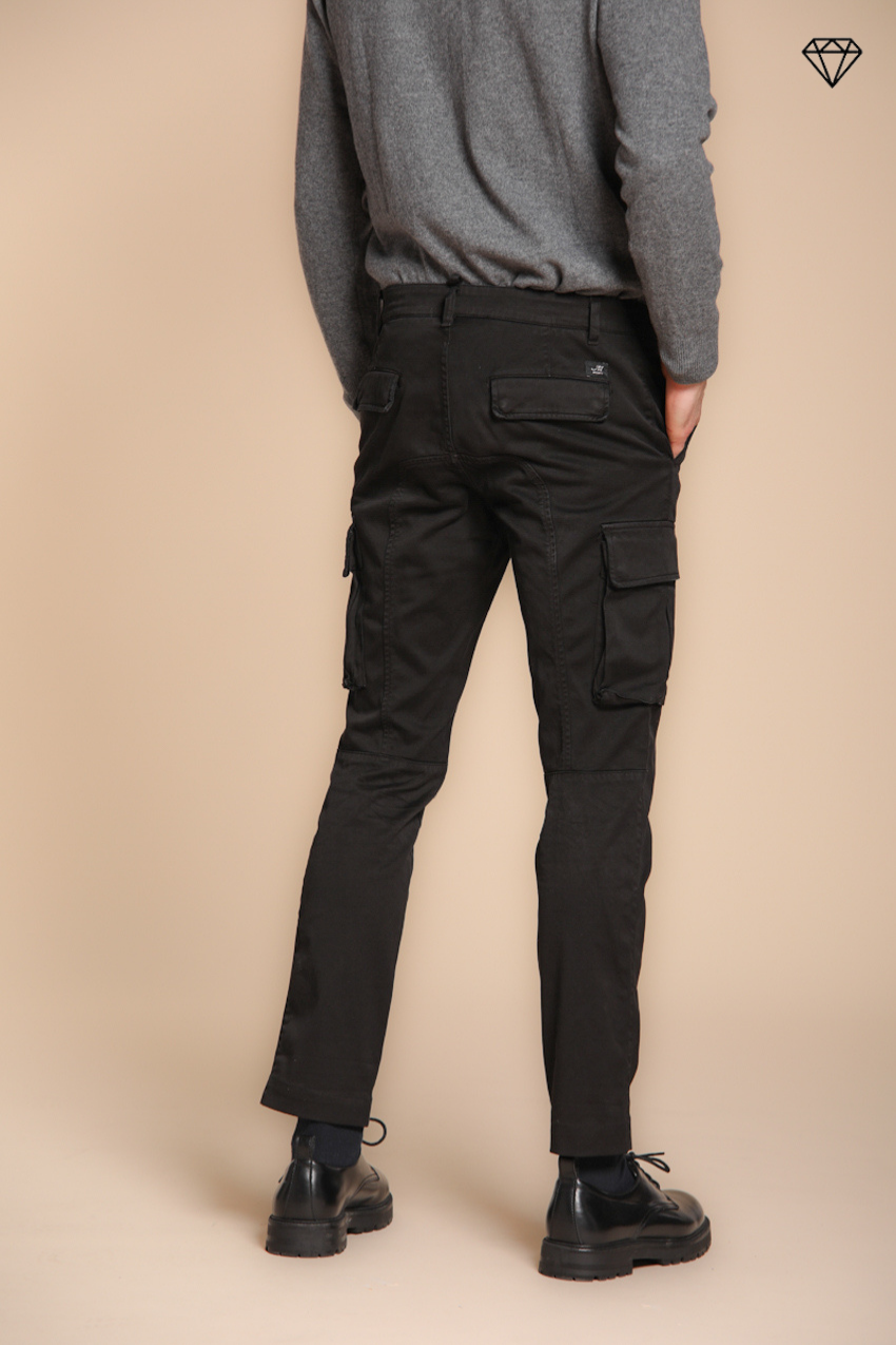 Foto 5 Chile pantalone cargo uomo in gabardina extra slim fit ①